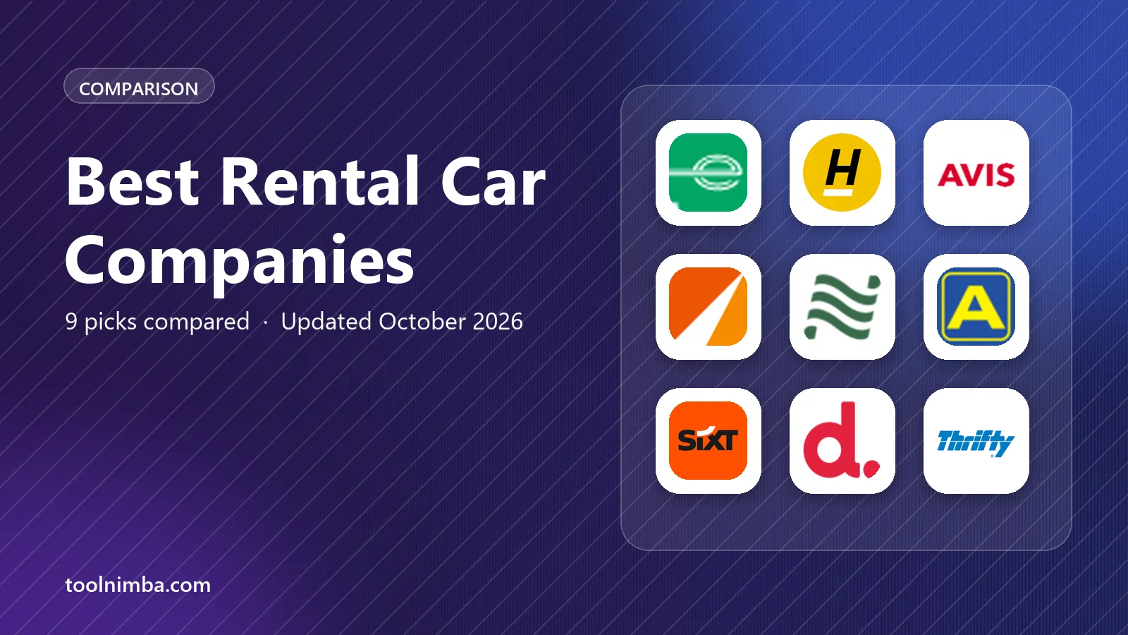 Top Car Rental Best Rental Car Companies in 2026 - ToolNimba