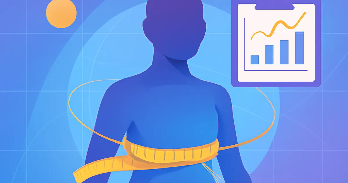 Illustration of body shape and waist measurement used to estimate body roundness index